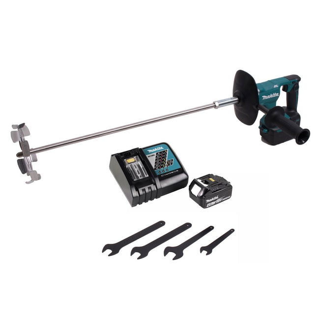 Makita DUT 130 RM1 cordless mixer 18V M14 Brushless + 1x battery 4.0Ah + charger