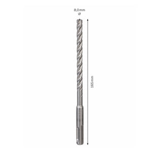 Bosch Hammerbohrer SDS-plus 7X Bohrer 8x100x165mm Carbide ( 2608576131 ) PGM zertifiziert