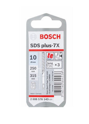 Bosch Punta per foratura 7X SDS-plus 10x250x315mm Carburo ( 2608576143 ) - certificato PGM