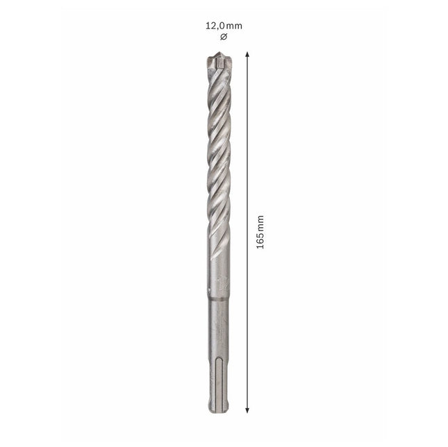 Bosch Punta per foratura 7X SDS-plus 12x100x165mm Carburo ( 2608576149 ) - certificato PGM