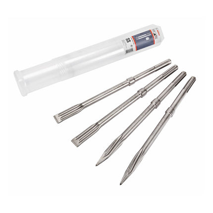 Bosch Meißel Set SDS-max R-Tec 4tlg. ( 2607017368 ) 2x Spitzmeißel / 2x Flachmeißel  Long Life selbstschärfend - Toolbrothers