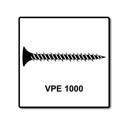 SPAX GIX-C Drywall Screws for Gypsum Fibre Magazined 3.9x45mm Phosphated - Fully Threaded - Sharpener Milling Head - Cross Recess H2 - Needle Head 1000 pcs. (1791170390456)