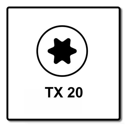 Fischer Power-Fast II FPF II Spanplattenschraube 4,0x30 mm 1000 Stück ( 670154 ) Senkkopf mit Torx Vollgewinde galvanisch verzinkt, blau passiviert