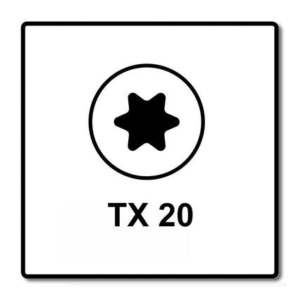 Fischer Power-Fast II FPF II Spanplattenschraube 5,0x45 mm 200 Stück ( 670356 ) Senkkopf mit Torx Vollgewinde galvanisch verzinkt, blau passiviert