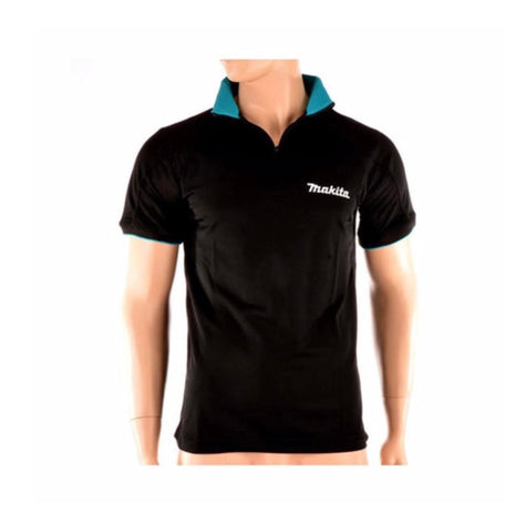 Makita Polo Rugby Shirt T-Shirt - Taille XL - 100% Coton - Couleur noire ( 98P184-XL )