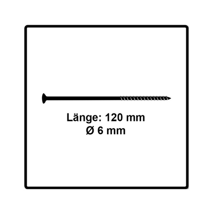 Fischer Power-Fast II FPF II tornillo para aglomerado 6,0x120 mm 100 piezas (670460) cabeza avellanada con rosca parcial Torx, galvanizado, pasivado azul
