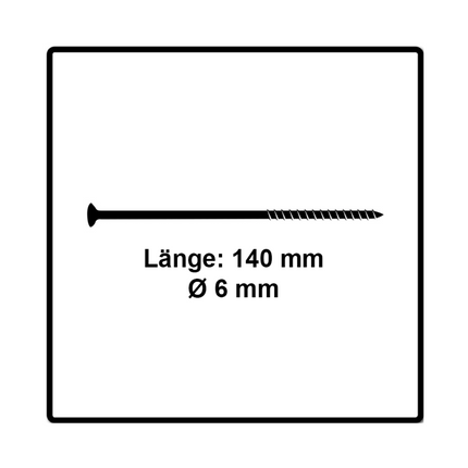 Fischer Power-Fast II FPF II tornillo para aglomerado 6,0x140 mm 50 piezas (670692) cabeza avellanada con rosca parcial Torx, galvanizado, pasivado azul