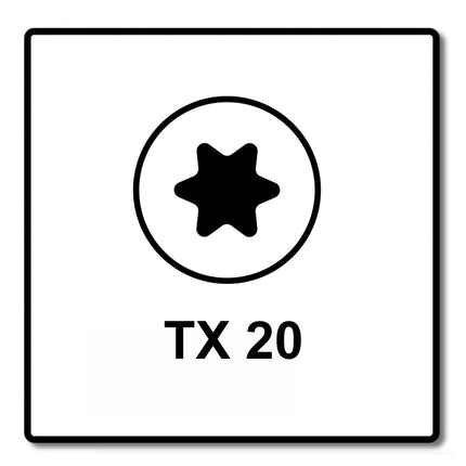 Fischer Power-Fast II FPF II Chipboard Screw 4.0x15mm, Pan head, Torx, Full thread, Blue zinc plated, 200pcs. (670233)