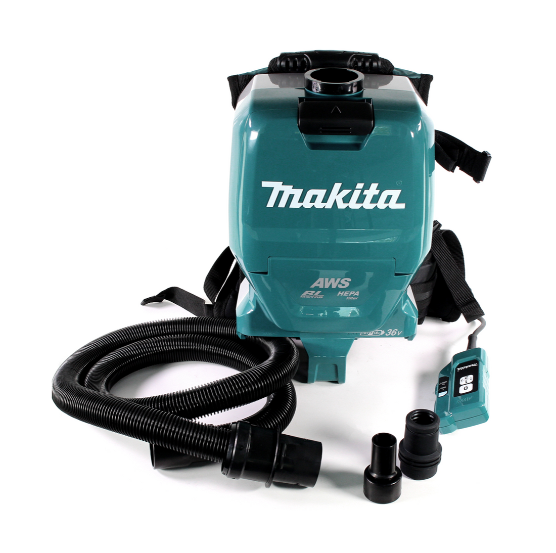 Makita DVC 265 ZXU Akku Rucksackstaubsauger 36 V (2x 18 V) Brushless Solo - ohne Akku, ohne Ladegerät