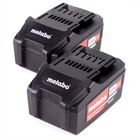 Metabo battery set 2x Li-Power battery pack 18 V 4.0 Ah CAS Li-Ion battery ( 2x 625591000 ) with charge level indicator