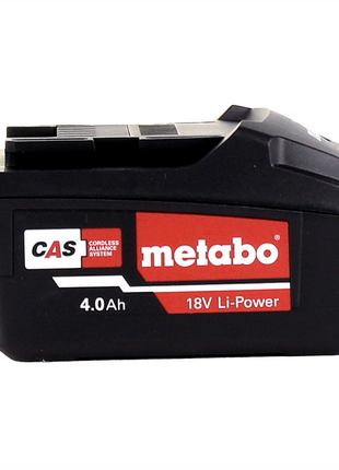 Metabo Battery Set : 4x Li-Power Batteries 4.0 Ah 18 V CAS Li-Ion with charge level indicator (4x 625027000)