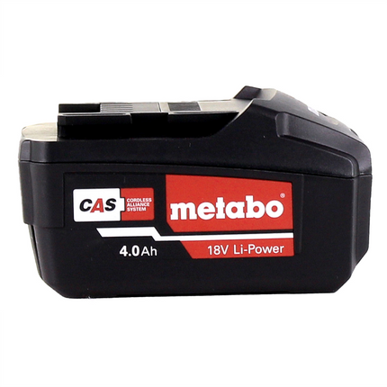 Metabo basic set 2x Li-Power battery pack 18 V 4.0 Ah CAS Li-Ion battery ( 2x 625591000 ) + charger ASC 55 ( 627044000 )