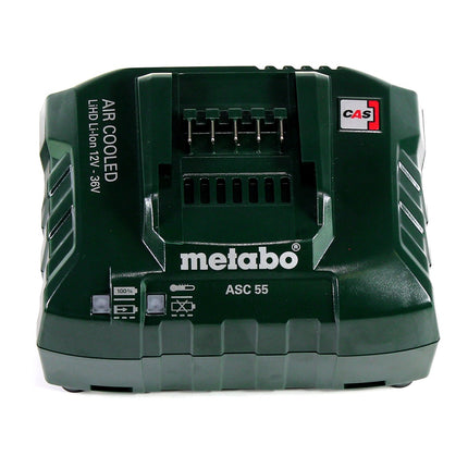Metabo basic set 2x Li-Power battery pack 18 V 4.0 Ah CAS Li-Ion battery ( 2x 625591000 ) + charger ASC 55 ( 627044000 )