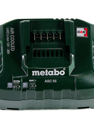 Set base Metabo 3x batteria Li-Power 18 V 4,0 Ah CAS Li-Ion ( 3x 625591000 ) + caricatore ASC 55 ( 627044000 )