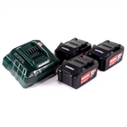 Metabo Basic Set 3x Li-Power Batteries 4.0 Ah 18V CAS Li-Ion + ASC 55 Charger (3x 625591000) (627044000)