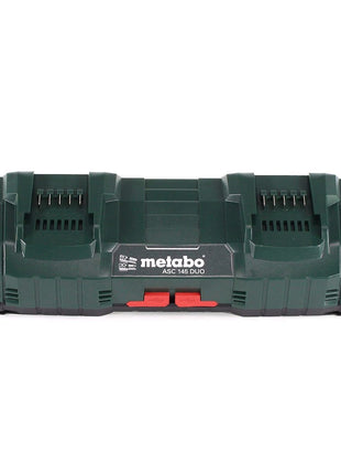 Set base Metabo 2x batteria Li-Power 18 V 4,0 Ah CAS agli ioni di litio ( 2x 625591000 ) + caricatore doppio ASC 145 DUO ( 627495000 )