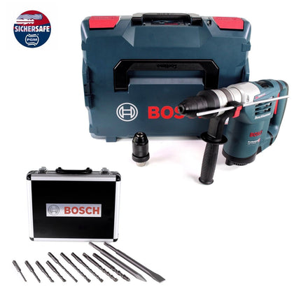 Marteau perforateur Bosch GBH 4-32 DFR 900 W 4,2 J SDS-plus + jeu de forets et burins 11 pièces certifiés PGM + L-Boxx.
