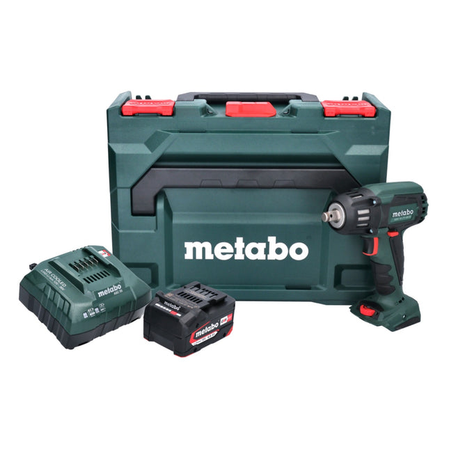 Visseuse à chocs sans fil Metabo SSW 18 LTX 400 BL 18 V 400 Nm 1/2" brushless + 1x batterie 4,0 Ah + chargeur + métaBOX