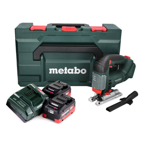 Metabo STAB 18 LTX 100 Scie sauteuse sans fil 18V + 2x Batteries LiHD 5,5 Ah + Chargeur + Coffret MetaBOX