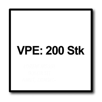 Meisterling Viti per terrazze 6x100 mm - 200 pezzi ( 010010000051 ) Punta CUT 90° lente a testa svasata con filettatura grossa Torx 2/3 acciaio inossidabile VA