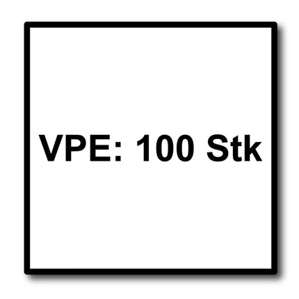 Meisterling Vis de façade 4,8x32 mm - 100 pièces (010020000131) tête plate 12 mm brun foncé + Filetage partiel Torx acier inoxydable V2A