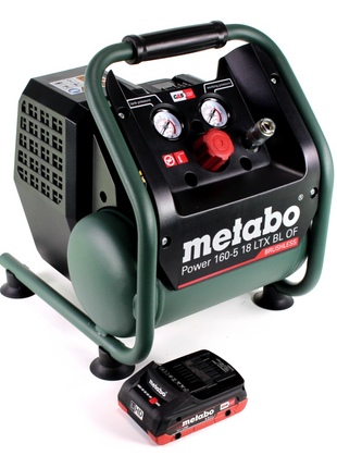 Metabo Power 160-5 18 LTX BL OF Cordless compressor 18 V 8.0 bar Brushless + 1x LiHD battery pack 4.0 Ah - without charger