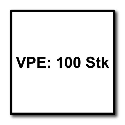 Meisterling Vis de façade 5,5x55 mm, 100 pcs., tête plate 12 mm, filetage partiel, empreinte Torx, acier inoxydable V4A, gris clair (010030000441)