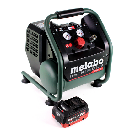 Metabo Power 160-5 18 LTX BL OF Compresor sin cable 18 V 8,0 bar sin escobillas + 1x batería LiHD 8,0 Ah - sin cargador