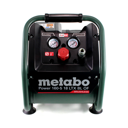 Metabo Power 160-5 18 LTX BL OF Compresor sin cable 18 V 8,0 bar sin escobillas + 1x batería LiHD 8,0 Ah - sin cargador