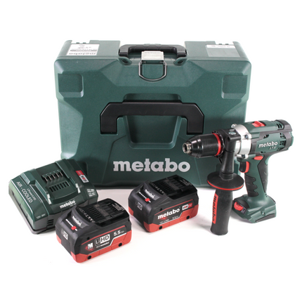 Metabo SB 18 LTX Impuls Akku Schlagbohrschrauber 18 V 110 Nm + 2x LiHD Akku 5,5 Ah + Ladegerät + MetaLoc