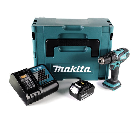 Perceuse à percussion sans fil Makita DHP 456 RT1J 18 V 50 Nm + Makpac + 1 batterie 5,0 Ah + chargeur