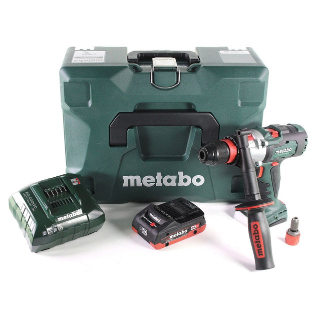 Metabo SB 18 LTX-3 BL QI taladro percutor a batería 18 V 120 Nm sin escobillas + 1x batería LiHD 4,0 Ah + cargador + metaBOX