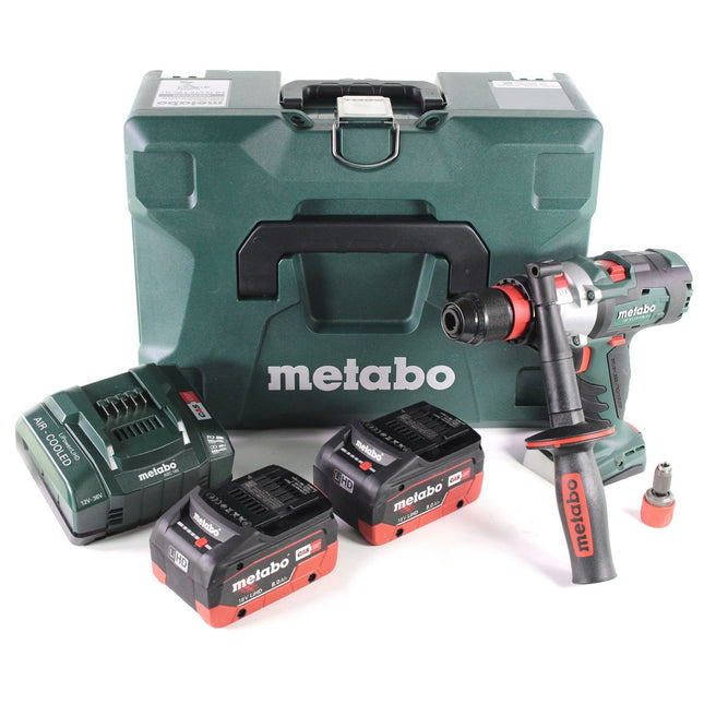 Metabo SB 18 LTX-3 BL QI taladro percutor a batería 18 V 120 Nm sin escobillas + 2x batería LiHD 8,0 Ah + cargador + metaBOX
