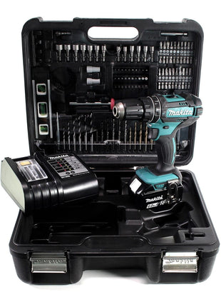 Makita DHP 482 SGTK perceuse à percussion sans fil 18 V 62 Nm + 1 batterie 6,0 Ah + chargeur + jeu d'accessoires 101 pièces + mallette