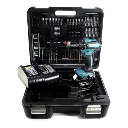 Llave de impacto a batería Makita DTD 156 SMTK 18 V 155 Nm + 1x batería 4,0 Ah + cargador + set de accesorios 101 piezas + estuche