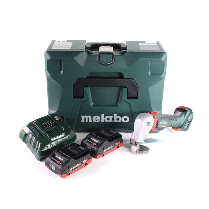 Metabo SCV 18 LTX BL 1.6 Cordless Metal Shears 18 V Brushless + 2x LiHD Batteries 4.0 Ah + Charger + MetaLoc Case