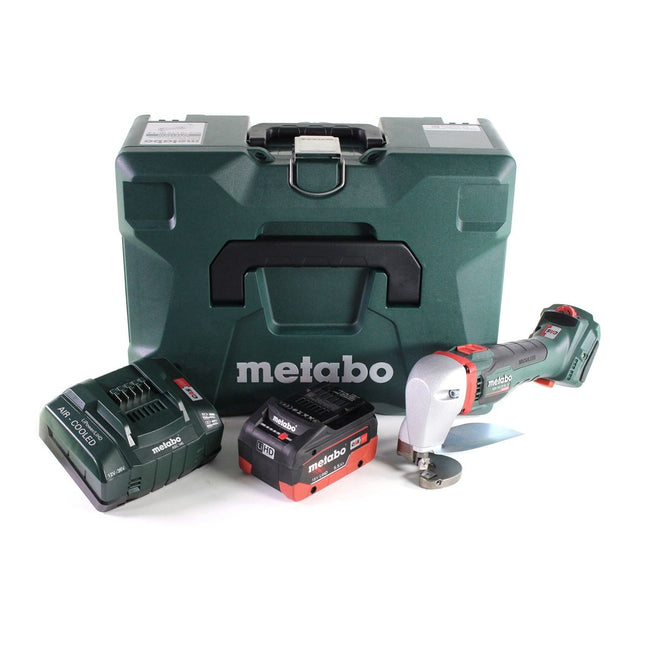 Metabo SCV 18 LTX BL 1.6 Cordless Metal Shears 18V Brushless + 1x LiHD Battery 5,5 Ah + Charger + MetaLoc Case