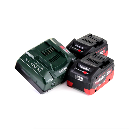 Metabo GA 18 LTX amoladora recta a batería 18 V + 2x batería LiHD 5,5 Ah + cargador + MetaLoc