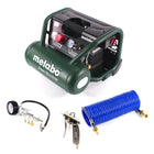 Metabo Power 180-5 W OF compressor 8 bar 1.1 kW + spiral hose 7.5 m + blow gun + tyre inflator