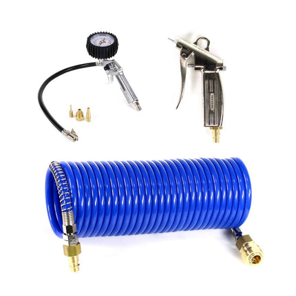 Metabo Power 180-5 W OF compressor 8 bar 1.1 kW + spiral hose 7.5 m + blow gun + tyre inflator