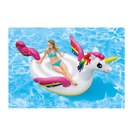 Intex Mega Einhorn Wasserspielzeug Badeinsel 287x193 cm ( 57291EU ) Vinyl aufblasbar