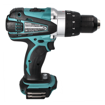 Taladro Percutor Inalámbrico Makita DHP 458 RG 18 V 91 Nm + 2x Baterías 6.0 Ah + Cargador