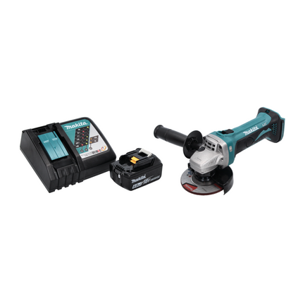 Amoladora angular sin cable Makita DGA 452 RG1 18 V 115 mm + 1x batería recargable 6,0 Ah + cargador
