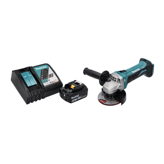 Amoladora angular sin cable Makita DGA 452 RG1 18 V 115 mm + 1x batería recargable 6,0 Ah + cargador