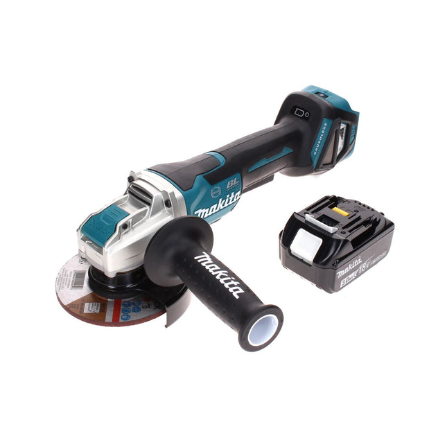 Makita DGA 519 F1 Cordless angle grinder 18 V 125 mm Brushless X-Lock + 1x rechargeable battery 3.0 Ah - without charger