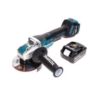 Amoladora angular sin cable Makita DGA 519 T1 18 V 125 mm Brushless X-Lock + 1x batería recargable 5,0 Ah - sin cargador