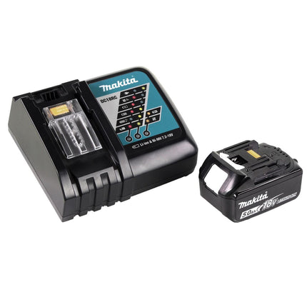 Smerigliatrice angolare a batteria Makita DGA 519 RT1 18 V 125 mm Brushless X-Lock + 1 batteria ricaricabile 5,0 Ah + caricabatterie