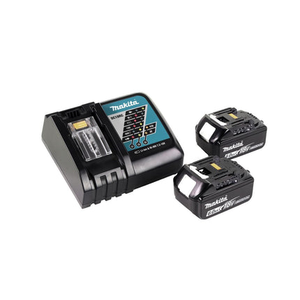 Amoladora angular sin cable Makita DGA 519 RGJ 18 V 125 mm Brushless X-Lock + 2x batería recargable 6,0 Ah + cargador + Makpac