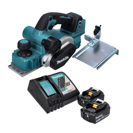 Makita DKP 181 RF Akku Hobel Falzhobel 82 mm 18 V Brushless + 2x Akku 3,0 Ah + Ladegerät