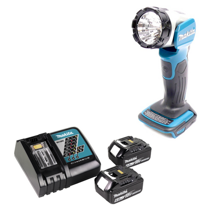 Makita BML802RG Cordless Lamp for 14,4 and 18V Batteries + 2x Batteries 6,0Ah + Charger